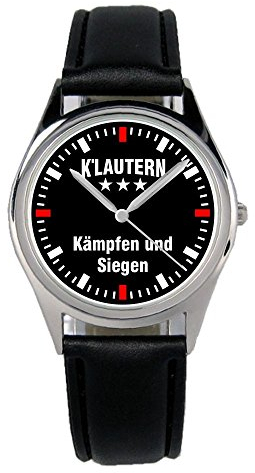 KIESENBERG Armbanduhr Kaiserslautern Geschenk Artikel Idee Fan Damen Herren Unisex Analog Quartz Lederarmband Uhr 36mm Durchmesser B-2284