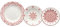 Tognana Evelin, Service de vaisselle pour 6 personnes, 18 pièces, Stoneware, Rouge