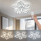 OTREN LED Deckenleuchte Dimmbar, 48W Modern Deckenlampen mit fernbedienung für Wohnzimmer Schlafzimmer Küche, 3000K- 6500K, 4800LM, 5 Blütenblättern