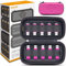 QUENZROC USB Stick Aufbewahrung Tasche für 20 Flash-Laufwerk USB Drive Case Organizer Schutz Hülle Aufbewahrungsbox - Rosa