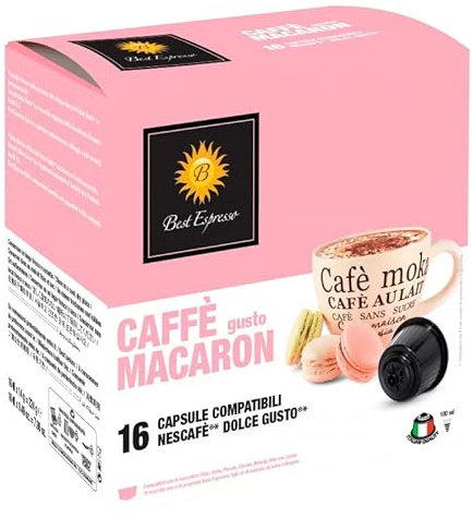 x48 Capsules Café Macaron Compatible avec Dolce Gusto