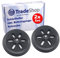 Trade-Shop Lot de 2 disques abrasifs à 6 trous Ø 150 mm avec vis de fixation M8 compatibles avec Bosch GEX 150 Turbo, PEX 15 AE