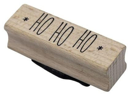 Artoz Stempel – Holzstempel – „Ho Ho Ho“ – 60 x 20 mm – Motivstempel zum Kartenbasteln für Weihnachten, Einladungen, Grüße
