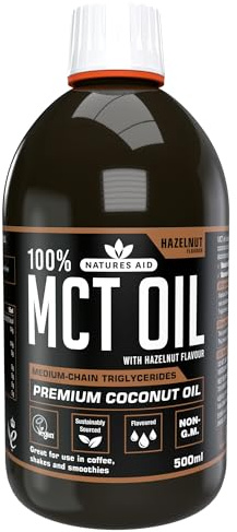Natures Aid MCT Oil 500ml Hazelnut
