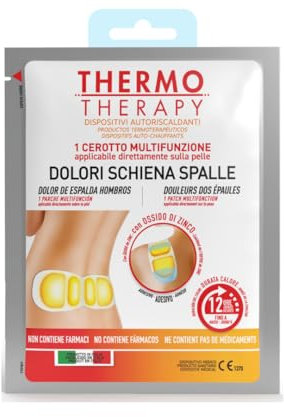 Thermo Therapy Cerotti Multifunzione Dolore Schiena e Spalle, Non Contengono Farmaci, Applicabili Direttamente sulla Pelle, Confezione con 1 Cerotto Multifunzione Autoriscaldante