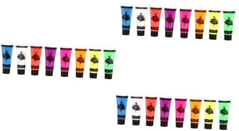 Beaupretty Pièces De Peinture Fluorescente Pour Le Visage Peinture Pour Le Visage Lavable Peinture Pour Le Visage Au Néon Peintures Au Néon Réactives À La Lumière Peinture Corporelle