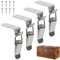 90 Degree Hook Lock Bolt, 304 Stainless Steel Safety Angle Locking Latch, Right Angle Toggle Latch, Angle Toolbox Lock for Door Window Drawer Toolbox Closet Cabinet Case Box