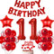 Rot 11. Geburtstag Deko Luftballon 11 Geburtstag Mädchen Rot 11. Ballons Party Deko Mädchen 11 Jahre Geburtstagsdeko Rot Ballon 11 Geburtstag Luftballons Mädchen Junge 11. Party Dekoration Rot