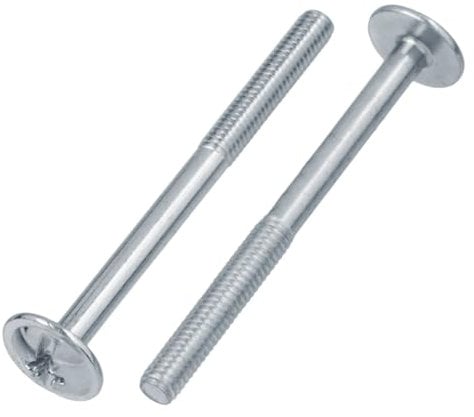 50 viti a testa bombata M4 x 50 con impronta a croce, filettatura parziale, zincate, DIN 967 ISO 7380, per mobili, impugnatura per mobili, M4 x 50