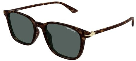 Montblanc Herren Mb0338s Sonnenbrille, Havana-Havana-grün