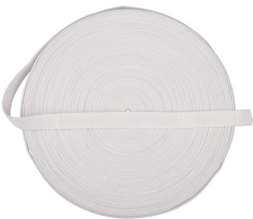 GORGECRAFT 10M Sangle de Soutien-Gorge Bande Élastique 12mm en Peluche Bande Extensible Plate Garniture Rouleau de Ruban Spandex Bobine pour Bretelles de Soutien-Gorge Lingerie sous-Vêtements Blanc