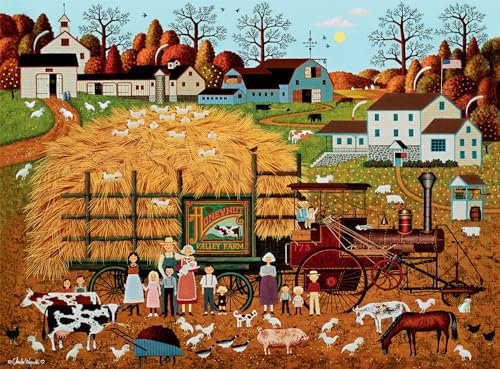 Buffalo Games Charles Wysocki Honeynut Valley Farm, 1000-teiliges Puzzle für Erwachsene, herausforderndes Puzzle, perfekt für Spieleabende, fertige Größe ist 26,75 x 19,75 cm