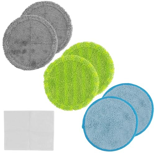 6 Pcs Reusable Mop Refill Pads, Heavy Duty Microfibre Wet Dry Cleaning Mop Heads, for Wet Dry Floor Cleaning Hardwood Laminate Floor