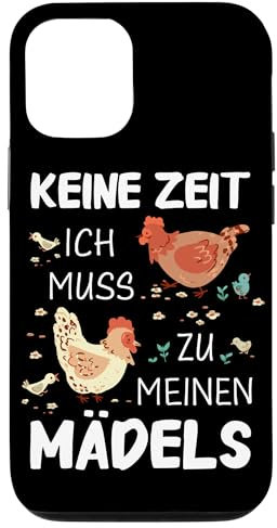 Hülle für iPhone 12/12 Pro - Merch von Amazon: Robuster Schutz aus Polycarbonat und TPU - Hühner Design für Bauern und Landwirte