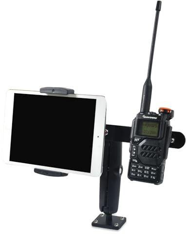 HYSHIKRA LKW-Zwei-Wege-Radiohalterung, ein Clip, ein iPad, Platzierungszubehör, für iPad, Handfunkgerät/Lautsprecher-Mikrofon/Mobilfunk-Lautsprecher, kompatibel mit Baofeng Kenwood Motorola Quansheng