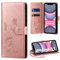 Handyhülle für iPhone 11 Hülle, Schutzhülle für iPhone 11 PU Lederhülle Tasche Flip Case Kartensteckplätzen Klapphülle Kompatibel mit iPhone 11 Hülle, Rosa