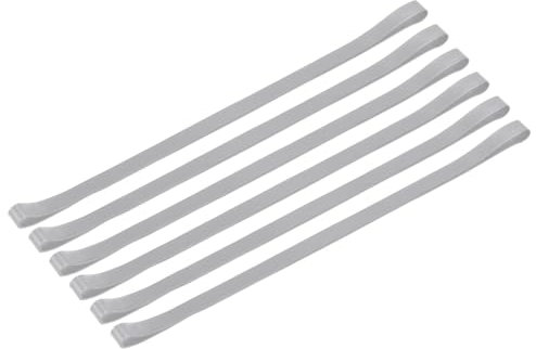 YOKIVE 6 Pcs Towel Bands, Silicone Elastic Stretchable Rubber Towel Chair Clips Bands Accessories, Great for Beach Cruise Pool Chairs (Gray, 12x0.4-Inch)