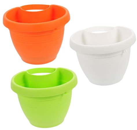 TOYANDONA 3stücke Hängende Blumentöpfe Regenrohr Pflanztöpfe Für Pflanzen Und Blumen Dekorativ Und Langlebig Für Balkon Garten Und Fensterbank Farblich Zufällig