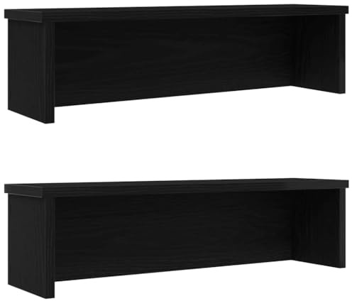 vidaXL Küchenregale Stapelbar 2 STK. Schwarz 60x15x16 cm