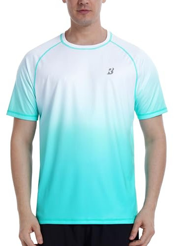 Roadbox Herren Rash Guard Kurzarm, UPF 50+ UV Schutz Schwimm Shirt, Leicht Schnorchel Schnelltrocknend Wassersport Bade Tops
