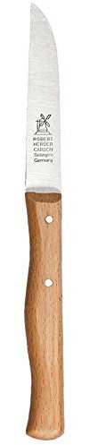 Windmühlen 1385 Gemüsemesser (2er Set) mit gerader Klinge, langer 85 mm Griff aus Buche