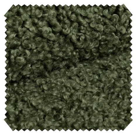 novely® ROLAND Kuschelweicher Bouclé-Polsterstoff - 560 g/m², Extra Volumen - Strapazierfähiger Möbelstoff - UV-Beständiger (7/8 Bezugsstoff - Pflegeleichte Meterware 1 lfm Farbe: 14 Dunkelgrün