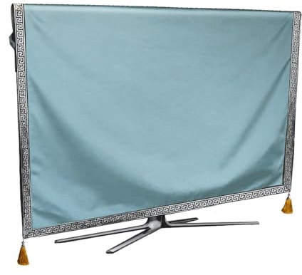 HAGJII Tv Dust Cover Cloth Indoor Tv Screen Protector for 22-75inch Tvs Universal Monitor Decorative Dustproof Tv Cover Display Protectors for Living Room Decor(Blue,75 inches)