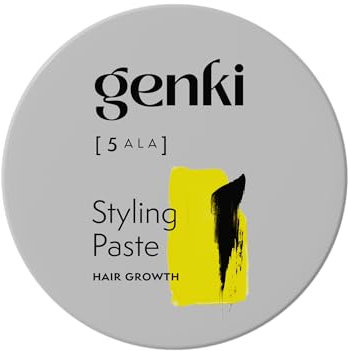 Genki Haircare Hair Growth Styling Paste mit 5-ALA Pflege und Styling in Einem Stärkt nachweislich das Haarwachstum Haarwachs Haarstyling mit pflanzlichen Wachsen