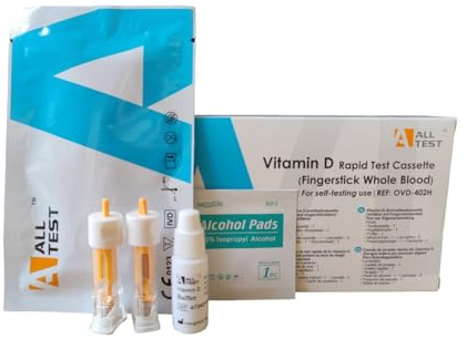 AllTest Vitamin D Selbsttest - Vitamin D einfach zu Hause testen - Ergebnis in 10 min (5 Tests)