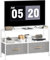 HOMCOM TV Stand Cabinet up to 47-inch, TV Unit with 2 Foldable Linen Drawers, Open Shelf for Living Room, Bedroom, Entertainment Room, White