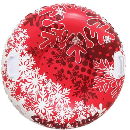 MLWSKERTY Aufblasbarer Schneeschlitten Mit Griffen Verdickter Winter Aufblasbarer Schneerohr PVC Rodelöhrchen Winter Schneeschlittenspielzeug