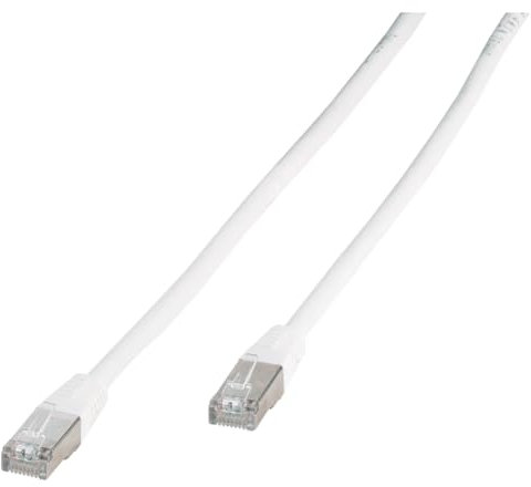 Vivanco Hochwertiges CAT6 Netzwerkkabel, kompatibel mit Gigabit LAN, LAN-Anschluss Stecker, 250 MHz, geschirmt, 7,5m, Weiß