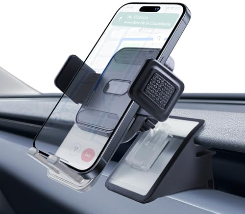 LANTU Supporto per cellulare Tesla Model Y 2025-2026 e Model 3 2024-2026 girevole a 360° per iPhone, Samsung, telefoni Android e altro ancora