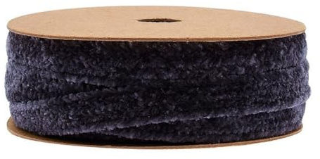 HSTWODE Seidenbänder Dekoband |Kunstfell-Band zum basteln und nähen | Breite: 10mm Länge: 3m (Dunkelgrau)