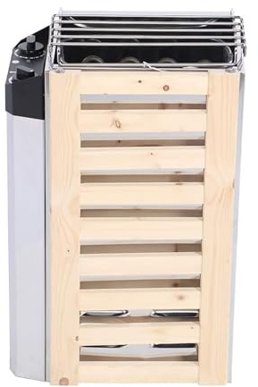 Riscaldatore Elettrico per Sauna a Vapore Secco, Stufa per Sauna 3kw 220V con Controller Interno per la casa Hotel Spa Stanza della Sauna, Acciaio Inossidabile