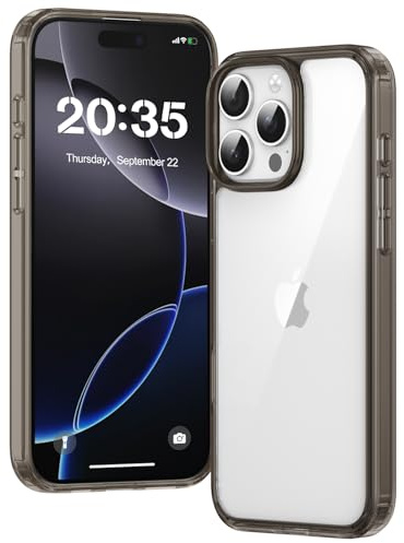 Voyahülle Clear Case for iPhone 16 Pro Max, Ultra Thin, Shockproof TPU Cover, Anti-Yellowing, Crystal Clear, Phone Case for Apple iPhone 16 Pro Max - black