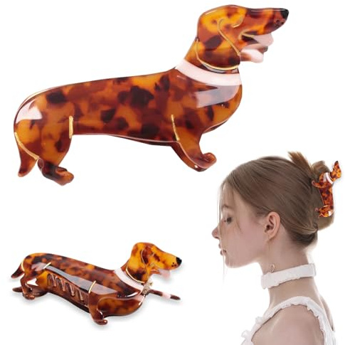 Fermaglio per capelli per bassotto, graziosi fermagli per capelli da donna, clip antiscivolo, clip volumizzante, per donne e ragazze