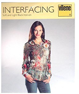 Vilene 50 x 90 cm Iron-On Superlight Interfacing, Black