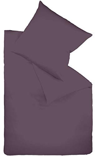 fleuresse Mako-Satin-Bettwäsche Colours Lavendel 6062 Größe 135 x 200 cm + 80 x 80 cm Kissenbezug