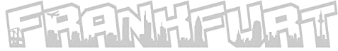 Skyline4u Autoaufkleber Frankfurt Aufkleber Schriftzug Skyline in 8 Größen und 25 Farben (120x17cm Silber)