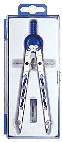 ALCO-Albert 1356-15 Geometriezirkel mit Zahnradführung, Länge 165 mm, blau/lila