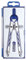 ALCO-Albert 1356-15 Geometriezirkel mit Zahnradführung, Länge 165 mm, blau/lila