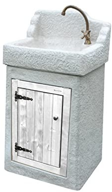 LAVABO DA ESTERNO NONNO GIOVANNI CM54X46X101H GRIGIO COMPLETO DI 540RUKIT22
