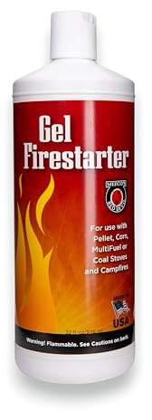 Meeco's Red Devil 432 Gel Firestarter - Fire Starter Gel for Igniting Pellet, Corn & Coal Burning Stoves (32 fl oz) - Made in The USA