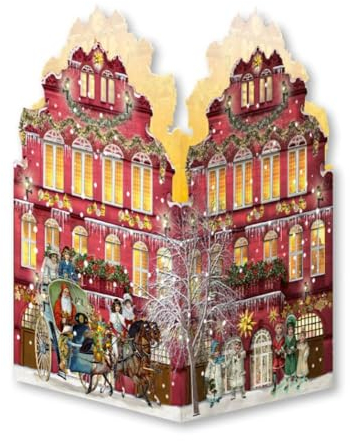 Nostalgische Weihnachtshäuser: Windlicht-Mini-Adventskalender; Der Preis gilt pro Stück - Motiv nicht frei wählbar