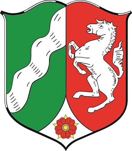 U24 Aufkleber Nordrhein-Westfalen Wappen NRW Autoaufkleber 20 x 22 cm Sticker Konturschnitt