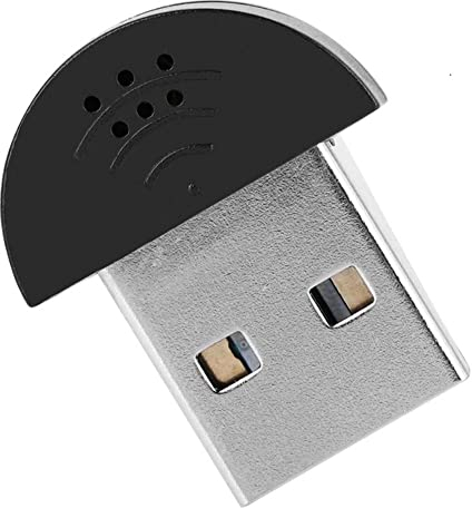 Adattatore Microfono USB Portatile per PC (omnidirezionale a 360 °, Privo di Rumore), Adattatore Mic per Registrazione vocale Mini Studio per Youtube per Chat Skype, Plug And