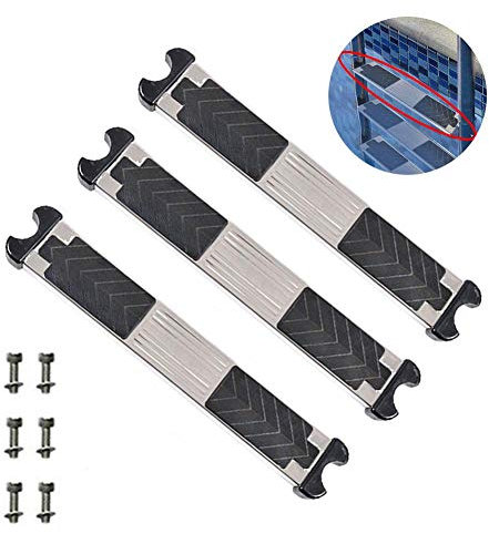 Échelle De Remplacement pour Piscine, Pédale de Piscine, 3 Pièces Marche D'échelle De Piscine en Acier Inoxydable Accessoires pour Piscine, Remplacement De La Pédale De Pont pour Échelles Hors-Sol