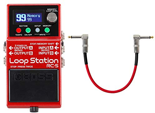 Boss RC-5 Looper Pedal + keepdrum Patchkabel Rot 30cm