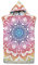 FANSU Surf Poncho de Bain Poncho de Plage, Unisexe Microfibre sans Manches Peignoir de Piscine Serviette pour Adulte Hommes et Femmes Serviette à Changement (Mandala Rouge,75x110cm)